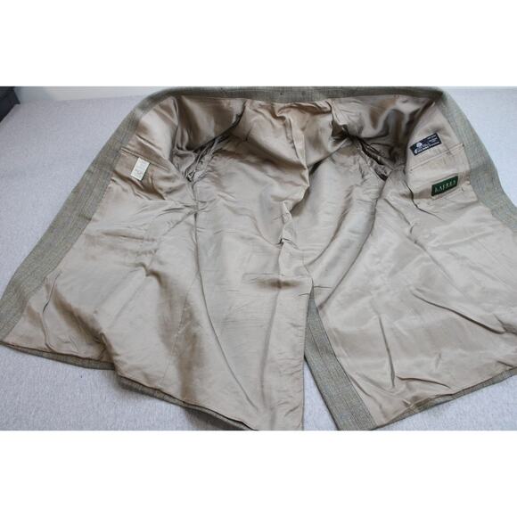 Lauren Ralph Lauren Blazer Mens 44L Herringbone Wool 2 Button Single Breasted - Picture 5 of 11